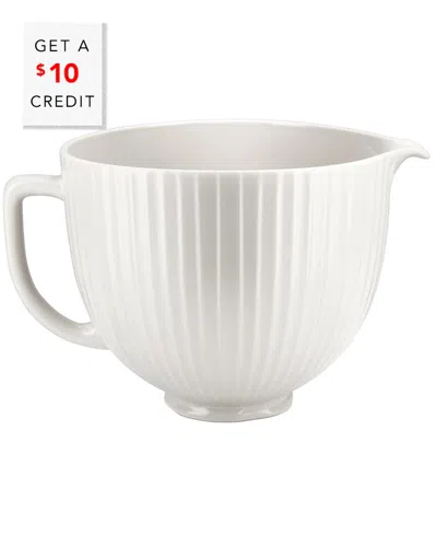 Kitchenaid 5qt Classic Columns Ceramic Bowl For Tilt-head Stand Mixers$10 Credit With $10 Credit