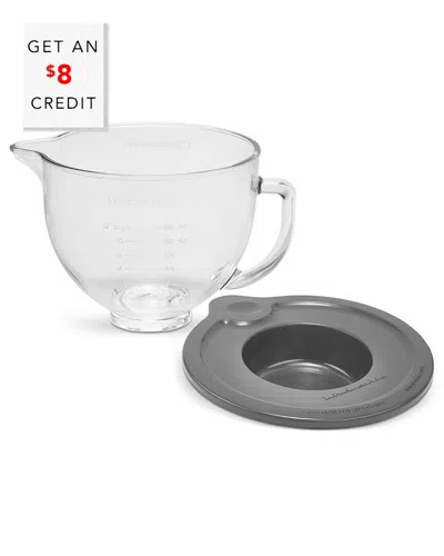 Kitchenaid 5qt Clear Glass Bowl With Lid For Tilt-head Stand Mixers With $8 Credit