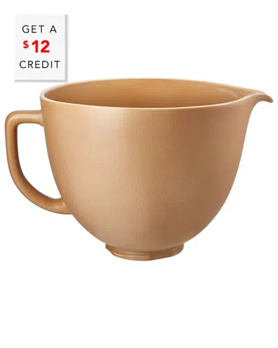 Kitchenaid 5qt Fired Clay Ceramic Bowl With $12 Credit In Gold