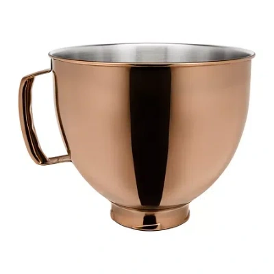 Kitchenaid 5qt Metallic Finish Stainless Steel Mixer Accessory Bowl In Brown
