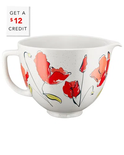 Kitchenaid 5qt Poppy Ceramic Bowl With $12 Credit