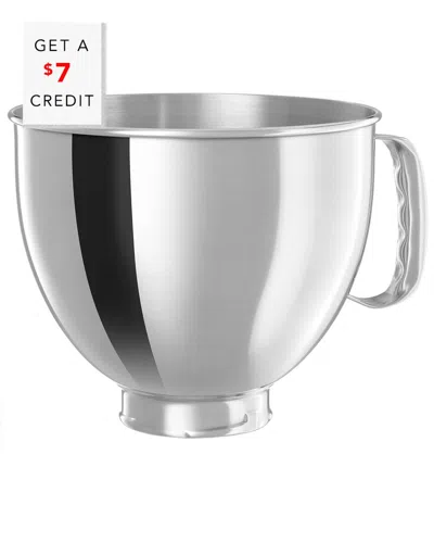 Kitchenaid 5qt Stainless Steel Bowl With Handle With $7 Credit In Silver