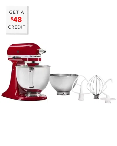 Kitchenaid 5qt Stand Mixer With Additional 3qt Bowl With $48 Credit In Red