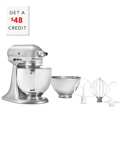 Kitchenaid 5qt Stand Mixer With Additional 3qt Bowl With $48 Credit In Silver