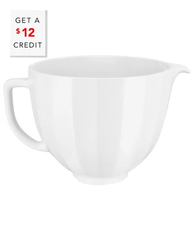 Kitchenaid 5qt White Shell Ceramic Bowl With $12 Credit