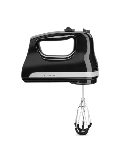 Kitchenaid Hand Mixer 6 Speed With Flex Edge Beaters In Onyx Black