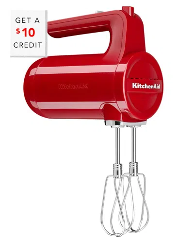 Kitchenaid 7-speed Empire Red Cordless Hand Mixer With $10 Credit