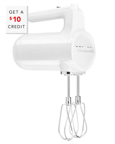 Kitchenaid 7-speed White Cordless Hand Mixer With $10 Credit