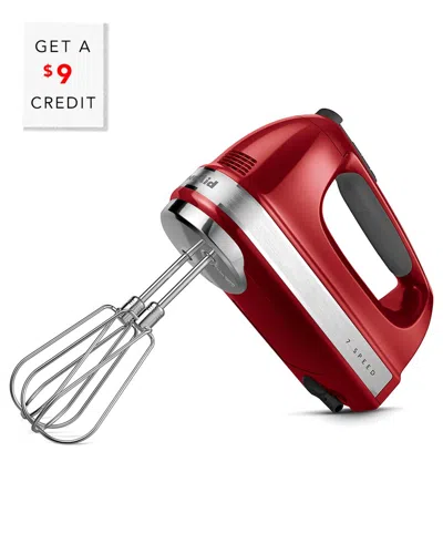Kitchenaid 7-speed Hand Mixer With Turbo Beaters Ii With $9 Credit In Red