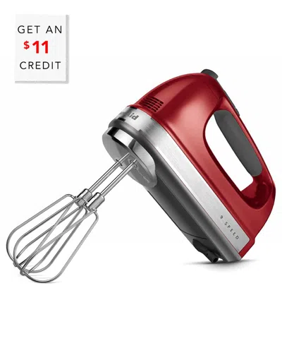 Kitchenaid 9-speed Hand Mixer With Turbo Beater Ii Accessories With $11 Credit In Red