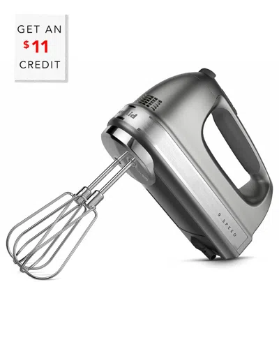 Kitchenaid 9-speed Hand Mixer With Turbo Beater Ii Accessories With $11 Credit In Grey
