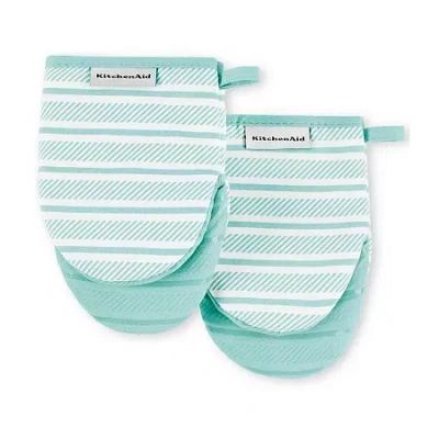 Kitchenaid Albany 2-pc. Mini Oven Mitt Set In Blue