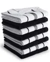 Kitchenaid Albany 8-pc. Dish Cloth Set In Black