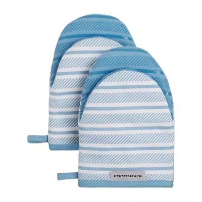 Kitchenaid Albany Mini 2-pc. Oven Mitt Set In Blue