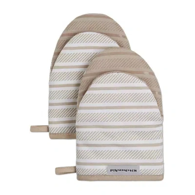 Kitchenaid Albany Mini 2-pc. Oven Mitt Set In Sand