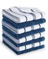 Kitchenaid Albany Stripe Dishcloth Set, 8-pack In Blue