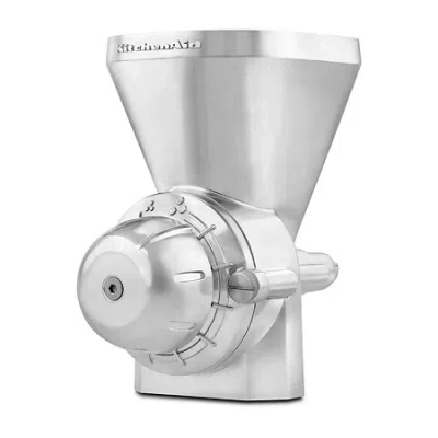 Kitchenaid All Metal Grain Mill Grinder Attachment In Silver