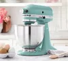 Kitchenaid Artisan Series 5-qt. Tilt-head Stand Mixer With Hammered Bowl In Aqua Sky
