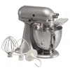 Kitchenaid Artisan Series 5-quart Tilt-head Stand Mixer With Flex Edge Beater Bundle Set Ksm150fe In Contour Silver