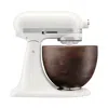 Kitchenaid Artisan Series 5 Quart Tilt Head Stand Mixer With Walnut Wood Bowl In White