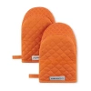 Kitchenaid Asteroid 2-pc. Mini Oven Mitt Set In Orange