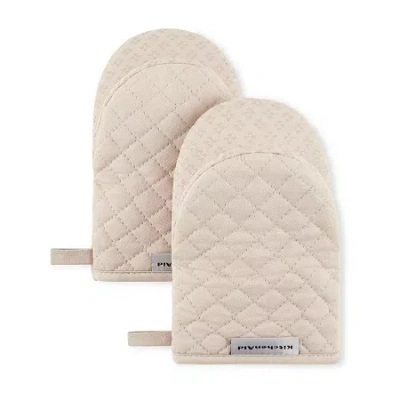 Kitchenaid Asteroid 2-pc. Mini Oven Mitt Set In Sand