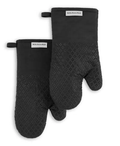 Kitchenaid Asteroid Oven Mitt Set, 2 Piece In Black