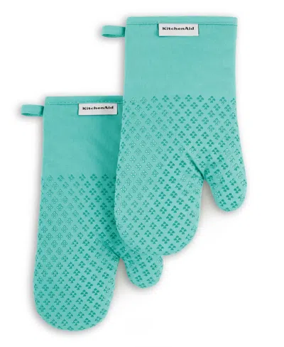Kitchenaid Asteroid Oven Mitt Set, 2 Piece In Green