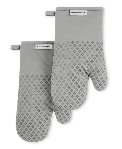 Kitchenaid Asteroid Oven Mitt Set, 2 Piece In Gray