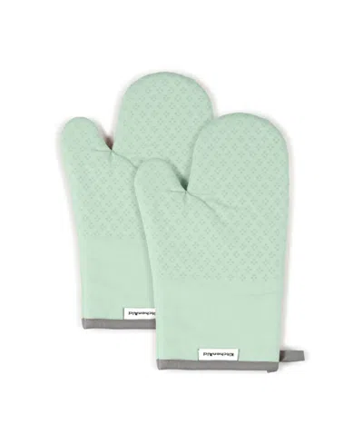Kitchenaid Asteroid Oven Mitt Set, 2 Piece In Green