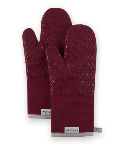 Kitchenaid Asteroid Oven Mitt Set, 2 Piece In Medium Red