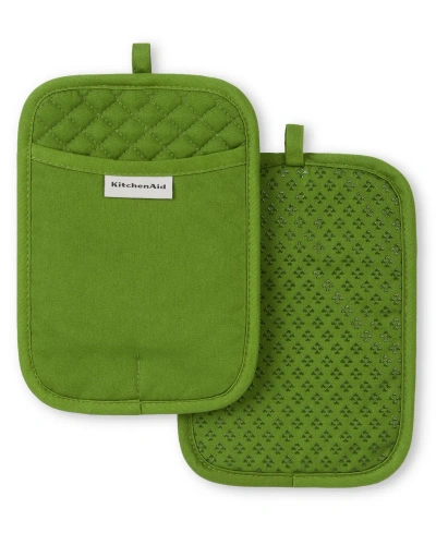 Kitchenaid Asteroid Pot Holder 2-pack Set, 7" X 10" In Matcha