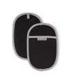 Kitchenaid Asteroid Pot Holder Set, 2 Piece In Black