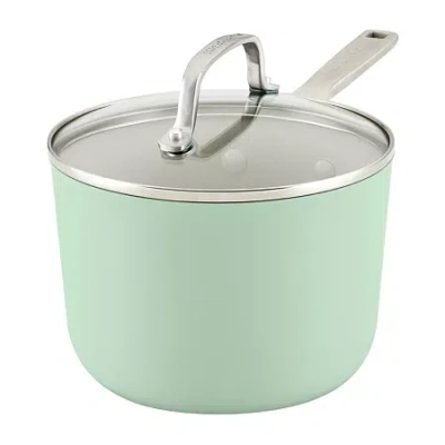 Kitchenaid Ceramic 3-qt. Covered Sauce Pan In Green