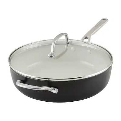 Kitchenaid Ceramic 5-qt. Covered Saute Pan In Black