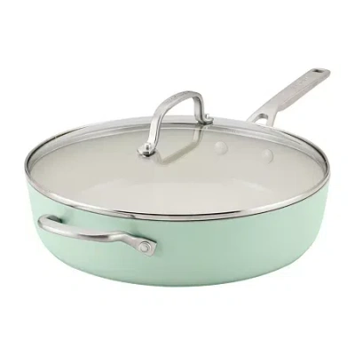 Kitchenaid Ceramic 5-qt. Covered Saute Pan In Green