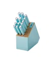 Kitchenaid Classic 14-piece Two-tone Knife Block Set In Mineral Water