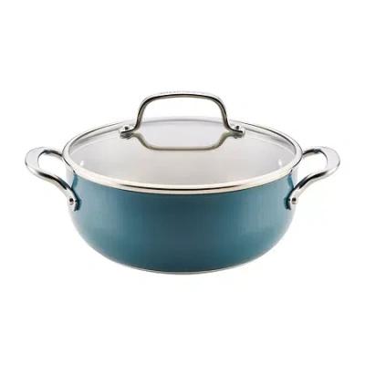 Kitchenaid Color-finished Stainless Steel 3-ply Base 4-qt. Dutch Oven In Blue