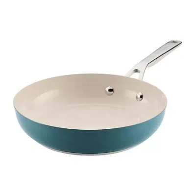 Kitchenaid Color-finished Stainless Steel 3-ply Base 9.5" Frying Pan In Blue