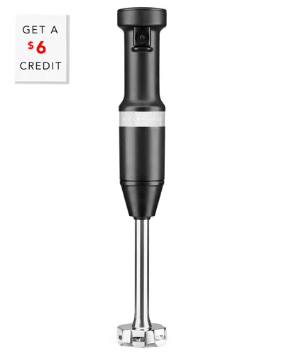KITCHENAID KITCHENAID CORDED VARIABLE-SPEED BLACK MATTE IMMERSION BLENDER WITH BLENDING JAR WITH $6 CREDIT