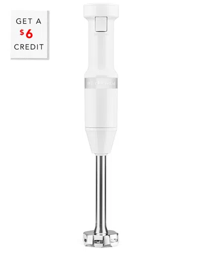 Kitchenaid Corded Variable-speed White Immersion Blender With Blending Jar With $6 Credit