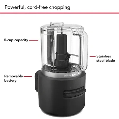 Kitchenaid Cordless Food Chopper With Battery In Black