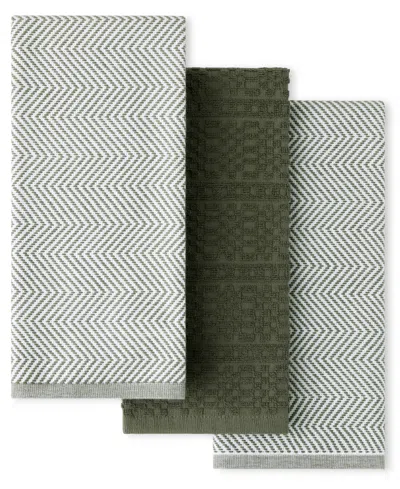Kitchenaid Design Series Heavyweight 3-piece Textured Kitchen Towel Set In Multi