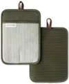 Kitchenaid Design Series Herringbone Ribbed Soft Silicone 2-pc. Pot Holder Set In Multi