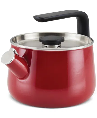 Kitchenaid Enamel-on-steel Induction Teakettle, 2 Quart In Red