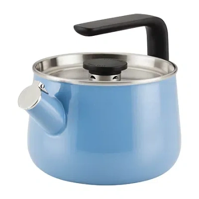 Kitchenaid Enamel On Steel Whistling 2-qt. Tea Kettle In Blue