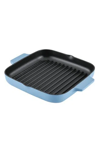 Kitchenaid Enameled Cast Iron 11-inch Square Grill Pan In Blue