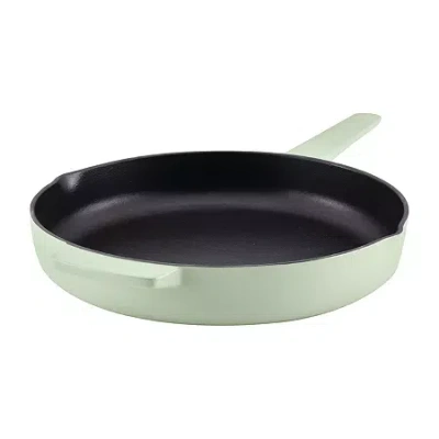 Kitchenaid Enameled Cast Iron 12" Frying Pan In Green
