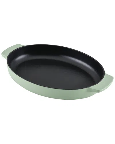 Kitchenaid Enameled Cast Iron 2.5 Quart Au Gratin Roasting Pan In Green