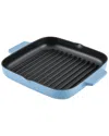 Kitchenaid Enameled Cast Iron, 11" Square Grill Roasting Pan In Blue